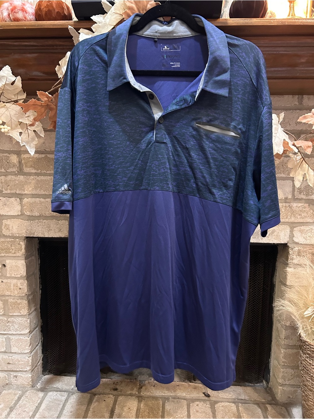 adidas Two-Tone Navy and Blue Men’s Polo EUC